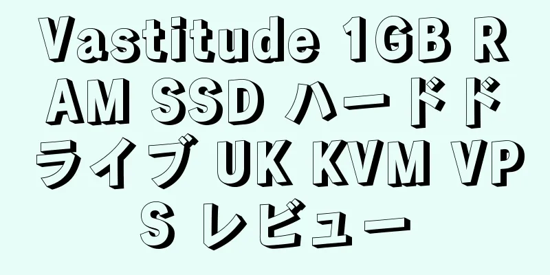 Vastitude 1GB RAM SSD ハードドライブ UK KVM VPS レビュー