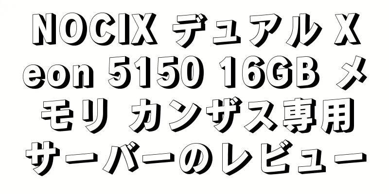 NOCIX デュアル Xeon 5150 16GB メモリ カンザス専用サーバーのレビュー