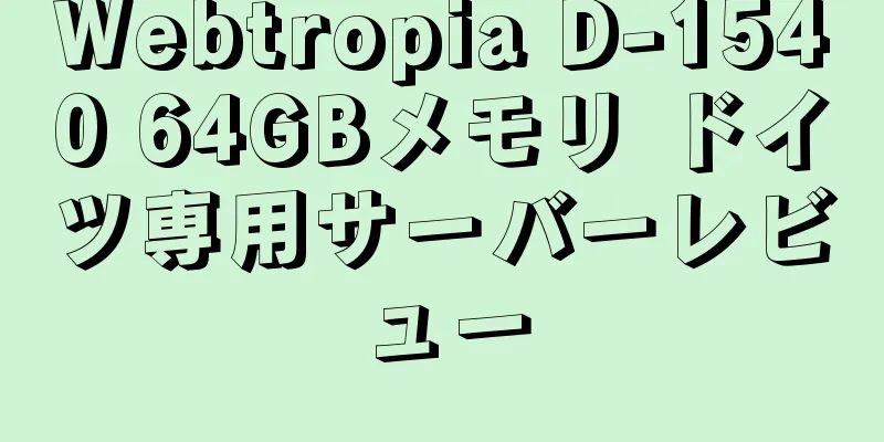 Webtropia D-1540 64GBメモリ ドイツ専用サーバーレビュー