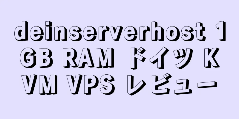 deinserverhost 1GB RAM ドイツ KVM VPS レビュー