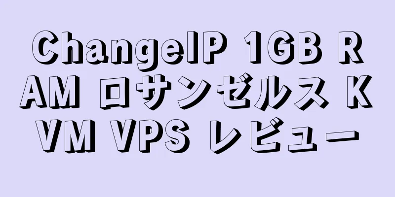 ChangeIP 1GB RAM ロサンゼルス KVM VPS レビュー