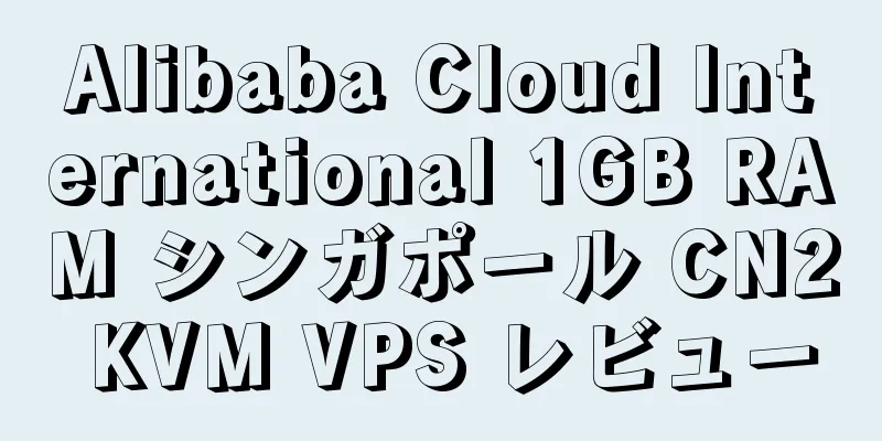 Alibaba Cloud International 1GB RAM シンガポール CN2 KVM VPS レビュー