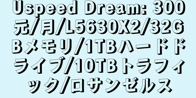 Uspeed Dream: 300元/月/L5630X2/32GBメモリ/1TBハードドライブ/10TBトラフィック/ロサンゼルス