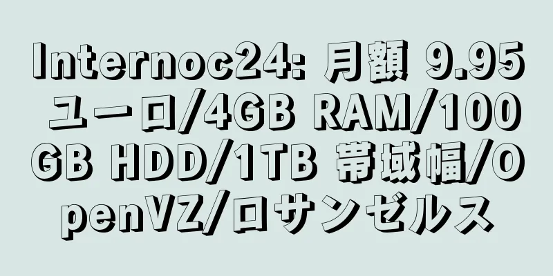 Internoc24: 月額 9.95 ユーロ/4GB RAM/100GB HDD/1TB 帯域幅/OpenVZ/ロサンゼルス