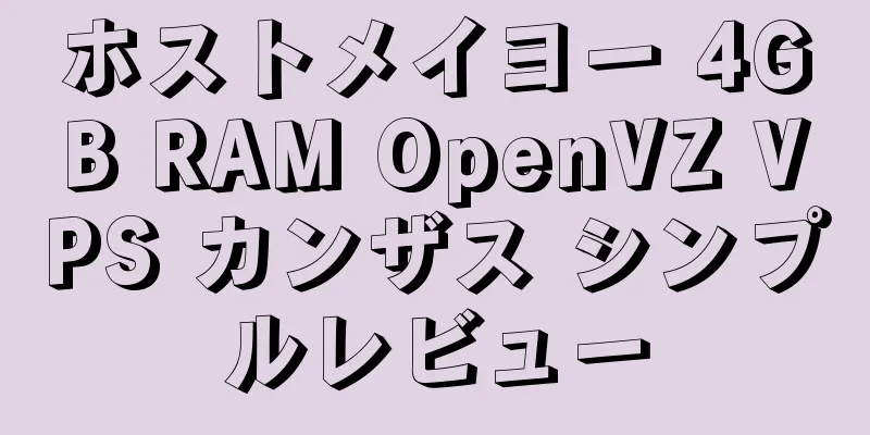 ホストメイヨー 4GB RAM OpenVZ VPS カンザス シンプルレビュー