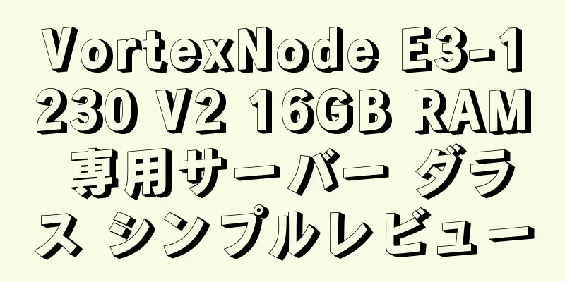 VortexNode E3-1230 V2 16GB RAM 専用サーバー ダラス シンプルレビュー