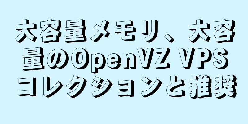 大容量メモリ、大容量のOpenVZ VPSコレクションと推奨