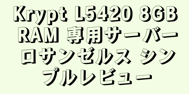 Krypt L5420 8GB RAM 専用サーバー ロサンゼルス シンプルレビュー