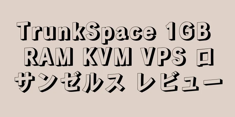 TrunkSpace 1GB RAM KVM VPS ロサンゼルス レビュー