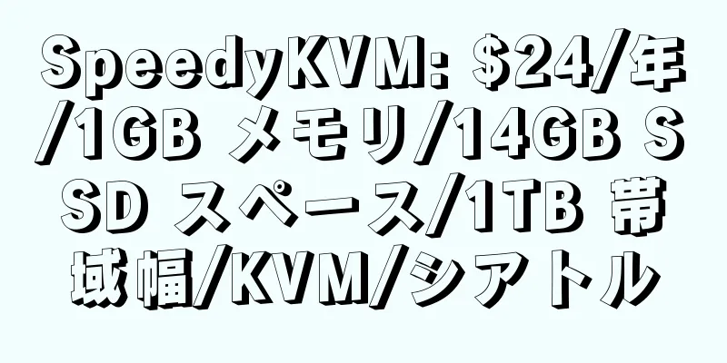 SpeedyKVM: $24/年/1GB メモリ/14GB SSD スペース/1TB 帯域幅/KVM/シアトル