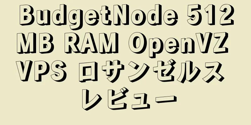 BudgetNode 512MB RAM OpenVZ VPS ロサンゼルス レビュー