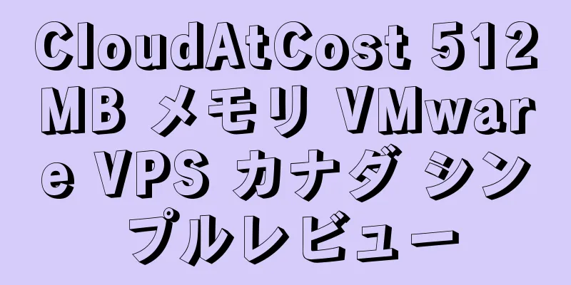 CloudAtCost 512MB メモリ VMware VPS カナダ シンプルレビュー