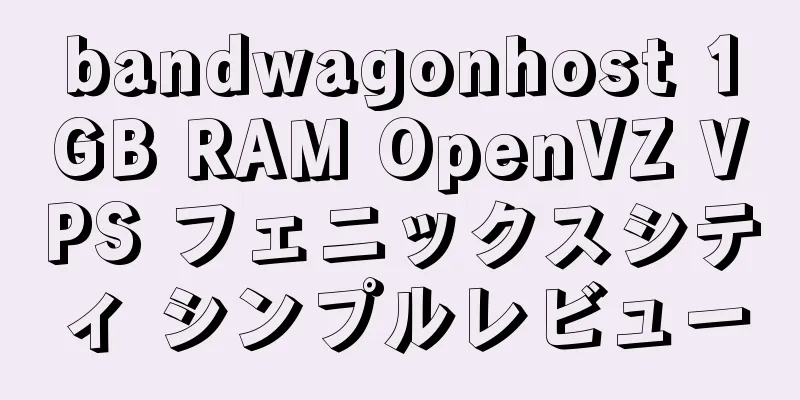 bandwagonhost 1GB RAM OpenVZ VPS フェニックスシティ シンプルレビュー