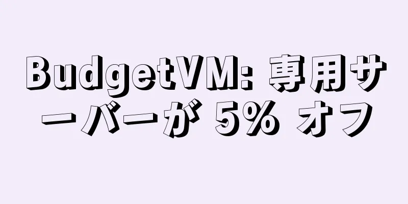 BudgetVM: 専用サーバーが 5% オフ