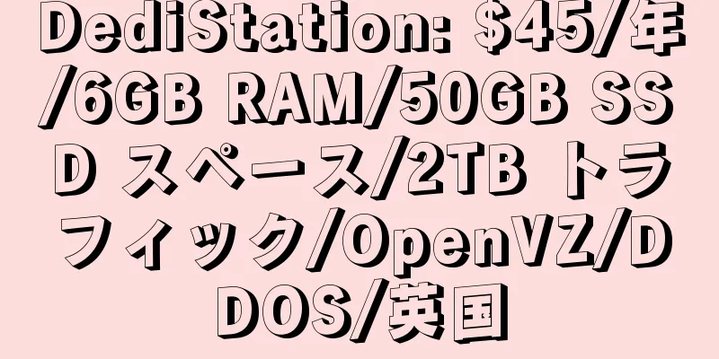 DediStation: $45/年/6GB RAM/50GB SSD スペース/2TB トラフィック/OpenVZ/DDOS/英国