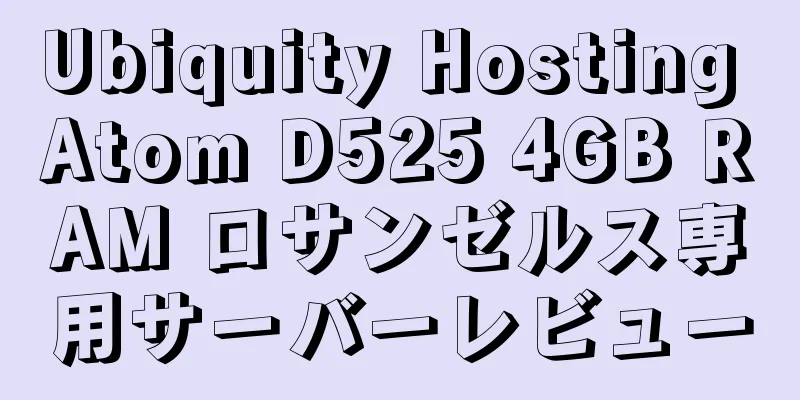 Ubiquity Hosting Atom D525 4GB RAM ロサンゼルス専用サーバーレビュー