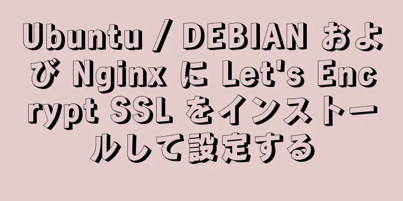 Ubuntu / DEBIAN および Nginx に Let's Encrypt SSL をインストールして設定する