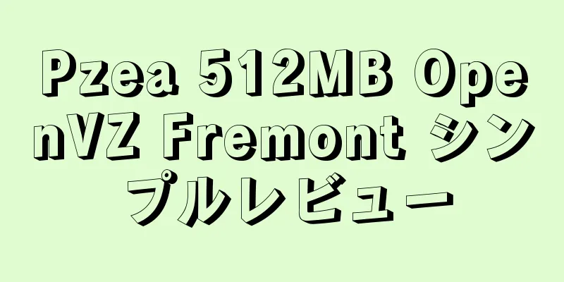 Pzea 512MB OpenVZ Fremont シンプルレビュー