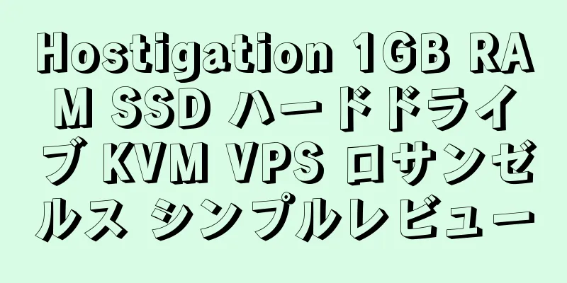 Hostigation 1GB RAM SSD ハードドライブ KVM VPS ロサンゼルス シンプルレビュー