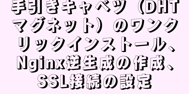 手引きキャベツ（DHTマグネット）のワンクリックインストール、Nginx逆生成の作成、SSL接続の設定