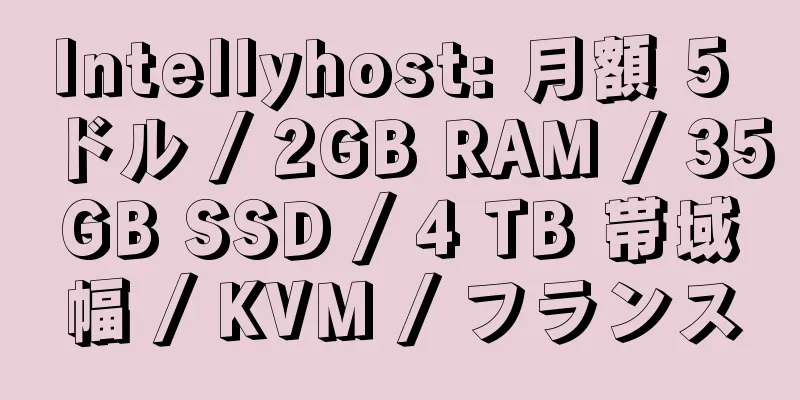 Intellyhost: 月額 5 ドル / 2GB RAM / 35GB SSD / 4 TB 帯域幅 / KVM / フランス