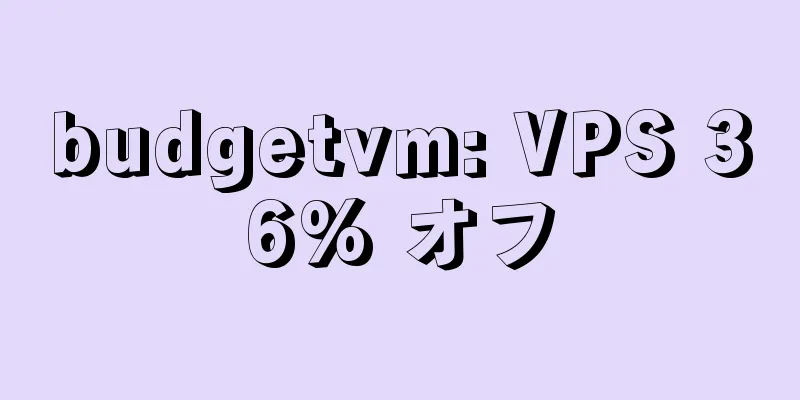 budgetvm: VPS 36% オフ