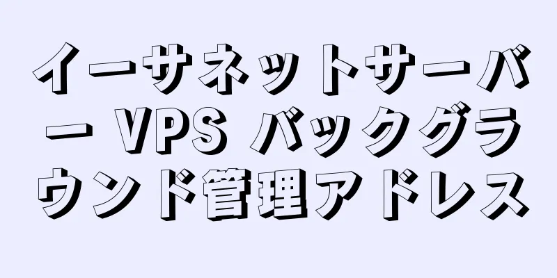 イーサネットサーバー VPS バックグラウンド管理アドレス