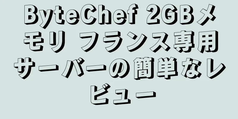 ByteChef 2GBメモリ フランス専用サーバーの簡単なレビュー