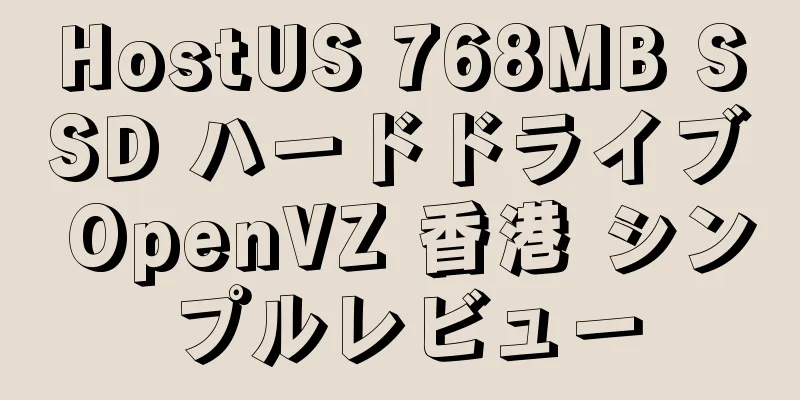 HostUS 768MB SSD ハードドライブ OpenVZ 香港 シンプルレビュー