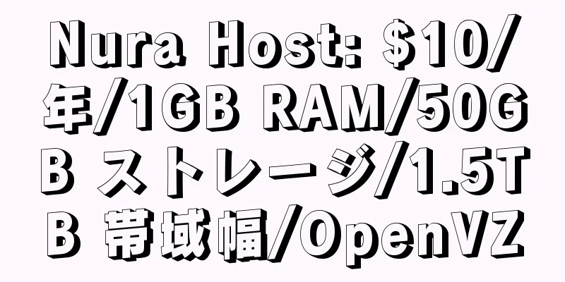 Nura Host: $10/年/1GB RAM/50GB ストレージ/1.5TB 帯域幅/OpenVZ