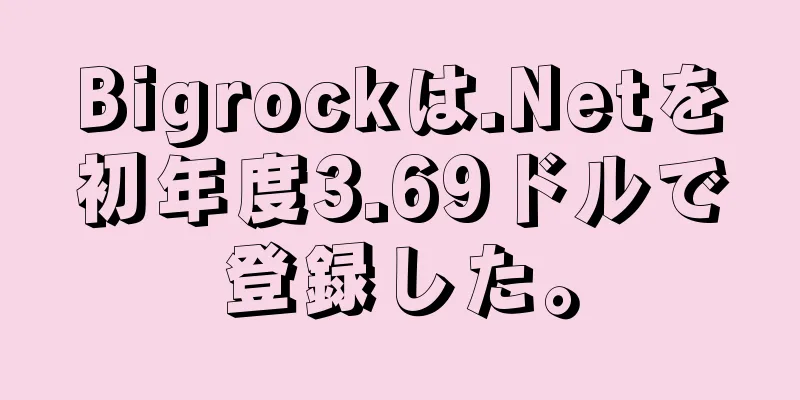 Bigrockは.Netを初年度3.69ドルで登録した。