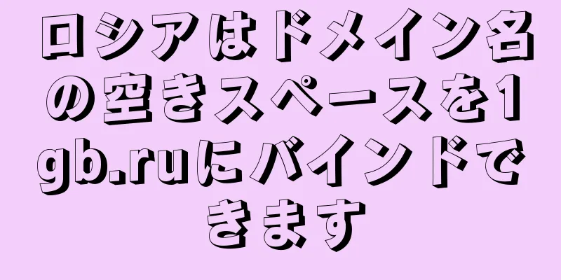ロシアはドメイン名の空きスペースを1gb.ruにバインドできます