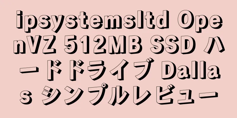 ipsystemsltd OpenVZ 512MB SSD ハードドライブ Dallas シンプルレビュー