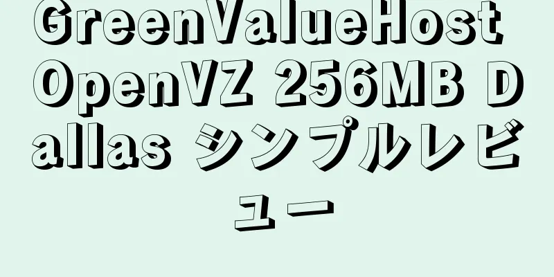 GreenValueHost OpenVZ 256MB Dallas シンプルレビュー