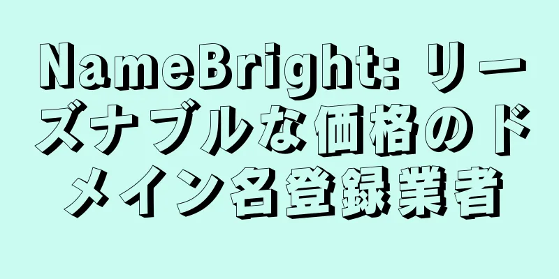 NameBright: リーズナブルな価格のドメイン名登録業者