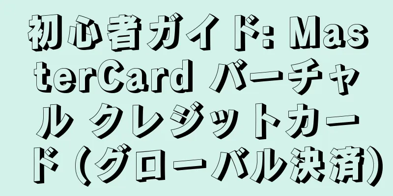 初心者ガイド: MasterCard バーチャル クレジットカード (グローバル決済)