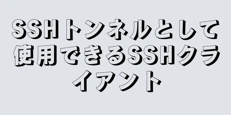 SSHトンネルとして使用できるSSHクライアント