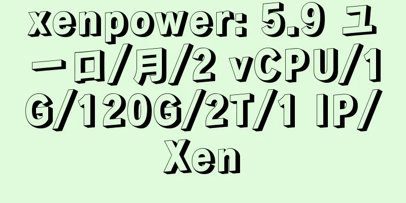 xenpower: 5.9 ユーロ/月/2 vCPU/1G/120G/2T/1 IP/Xen