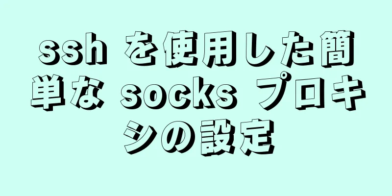 ssh を使用した簡単な socks プロキシの設定