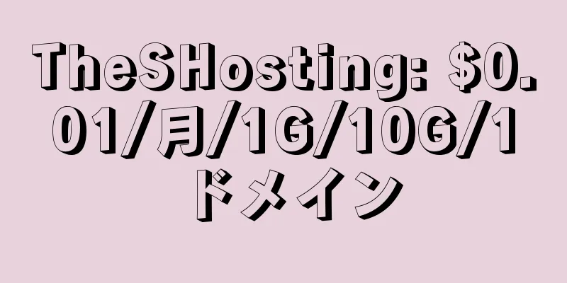 TheSHosting: $0.01/月/1G/10G/1ドメイン