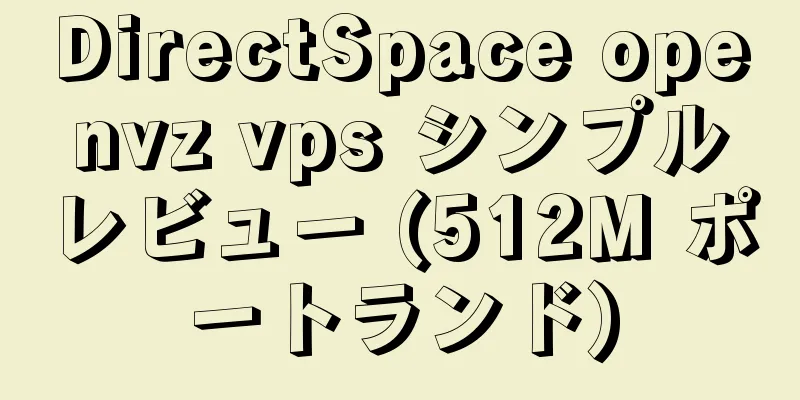 DirectSpace openvz vps シンプルレビュー (512M ポートランド)