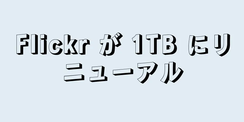 Flickr が 1TB にリニューアル