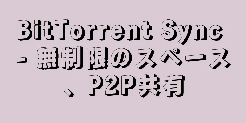 BitTorrent Sync - 無制限のスペース、P2P共有