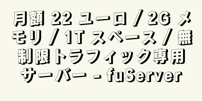 月額 22 ユーロ / 2G メモリ / 1T スペース / 無制限トラフィック専用サーバー - fuServer