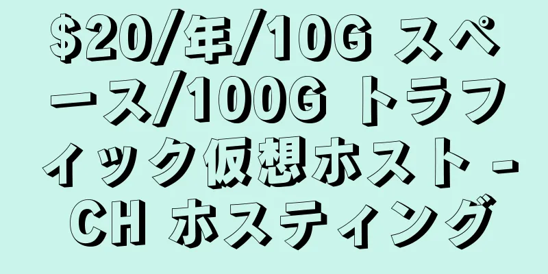 $20/年/10G スペース/100G トラフィック仮想ホスト - CH ホスティング