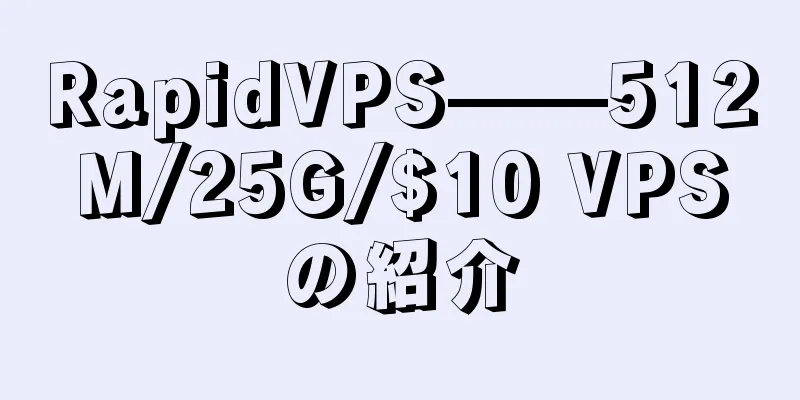 RapidVPS——512M/25G/$10 VPSの紹介