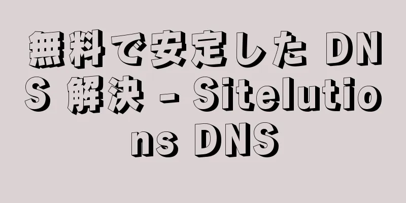 無料で安定した DNS 解決 - Sitelutions DNS