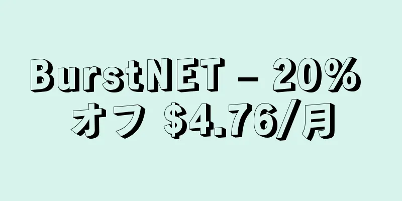 BurstNET – 20% オフ $4.76/月