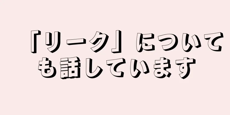 「リーク」についても話しています