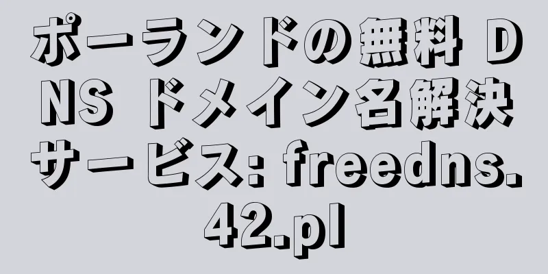 ポーランドの無料 DNS ドメイン名解決サービス: freedns.42.pl